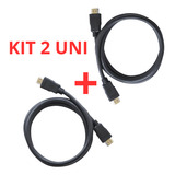 Kit 2 Cabos Hdmi 4k Ultra Blindado Resistente Barato