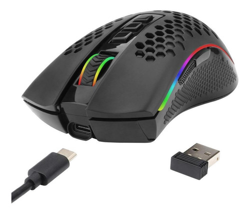 Mouse Gamer S/fio Storm Pro Redragon Preto Wireless M808-ks