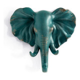 Percha /gancho Individual De Pared Animal Elefante Bronce