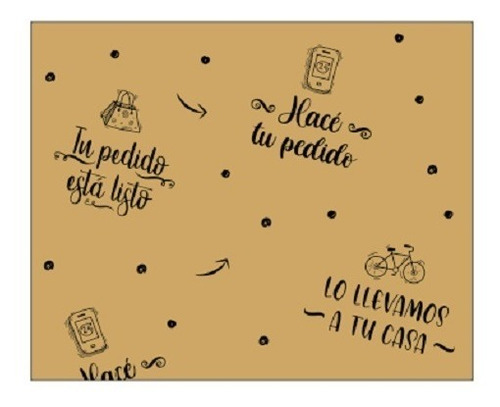 Bobina Rollo De Papel Panaderia Almacen Kraft Sulfito - 60cm