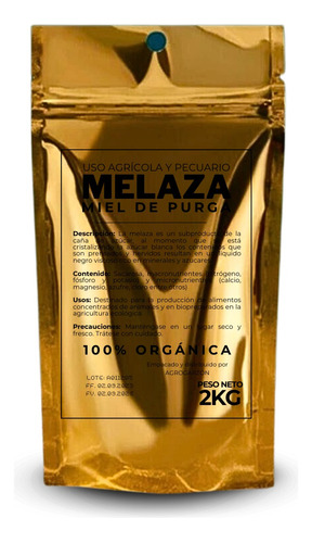 Melaza De Caña Miel De Purga Ganadería X 2 Kg