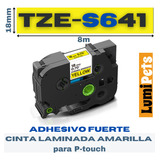 Cinta Tze-s641 Para Rotuladora Brother Modelo Pt, 18mm X 8m 