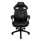 Cadeira De Escritório Mymax Mx1 Gamer Ergonômica  Preta Com Estofado Em Tecido Sintético