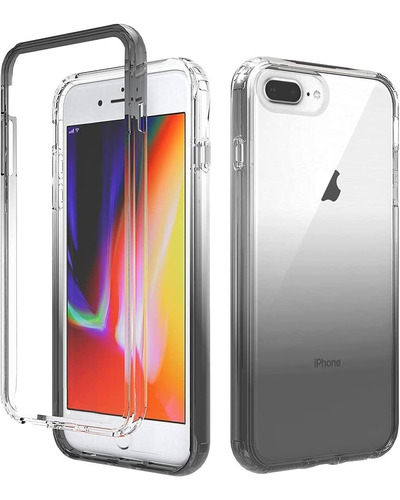 Funda Protector Uso Rudo 360 Transparent Bicolor Para iPhone