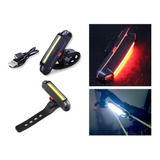 Lanterna Bike Led Recarregável Luz Traseira Dianteira Usb