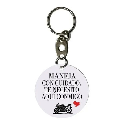 Llavero Personalizado Foto Y Frase Maneja Con Cuidado Motos | Meses sin interés