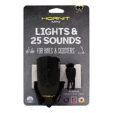 Mini Luz Con 25 Sonidos Para Bicicleta Infantil - Negro