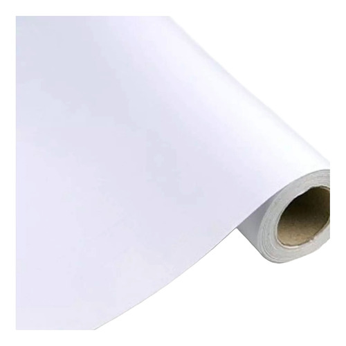 Papel Adesivo Contact Branco Fosco Opaco Lavável 45cm X 5mt