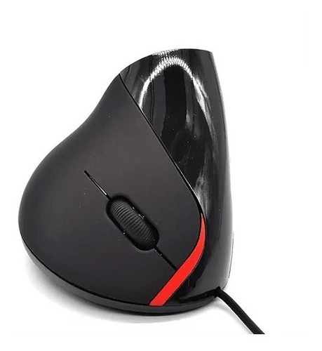 Mouse Vertical  Usb Model Negro Y Rojo