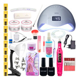 Kit Unhas Gel Manicure Profissional Luminária Envio Imediato