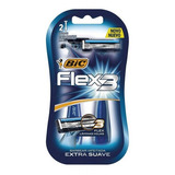 Máquina Afeitadora Rastrillo Desechable Bic Flex3 Maquina De Afeitar Descartable Depilación Envase X 2unidades