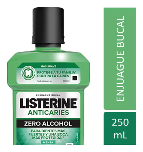 Listerine Enjuague Bucal  Anticaries Zero Alcohol 250 Ml