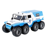 Coche De Policía De Aleación Para Niños, Juguete Blanco,1:24