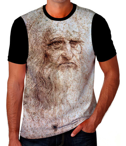 Camiseta Camisa Leonardo Da Vinci Pintor Sucesso Em Alta K07