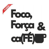 Foco Força & Café (fé) 40x40cm Madeira Mdf Aplique De Parede