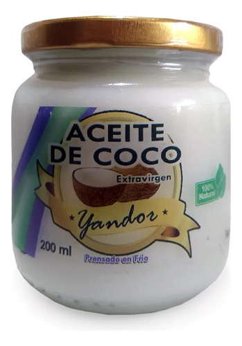Aceite De Coco Puro Yandar Extravirgen - mL a $217