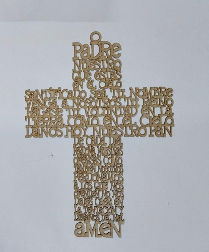  Oración Del Padre Nuestro En Mdf Corte Laser