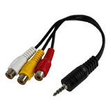 Cable Plug 3.5 Mm 4 Con A 3 Rca Hembra Audio Video X 2u Htec