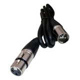 Cable Xlr Omnimport Negro 1.5m Reforzado Pack X10u.