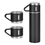 Termo Para Cafe Aromática Caliente Y Frio + 3 Tazas Elegante