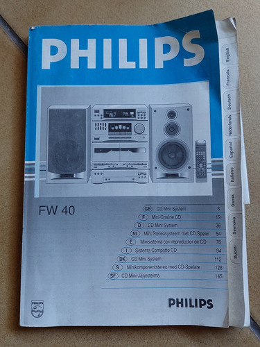 Manual De Equipo Minicomponente Philips Fw 40