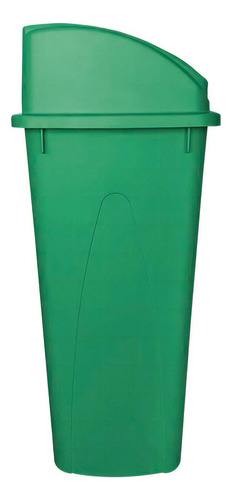 Bote De Basura 80l Tapa Balancín Frontal Color Verde