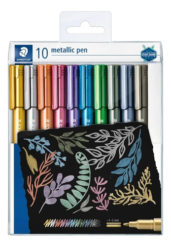 Marcadores Staedtler Metallic Pen En Estuche X 10 Colores