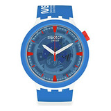 Reloj De Ra - Big Bold Bioceramic Quartz Silicone Strap, Blu