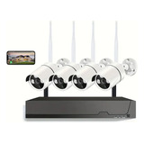 Pack Seguridad 4 Camaras Inalambrico 720p Wifi Cctv P2p Nvr 