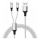 Iflash Dual Port Tipo C Splitter Charging Cable Power Up To 