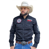 Camisa Country Masculina Cowboy Rodeio Vaquejada Manga Longa