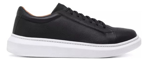 Tênis Casual Masculino Em Couro Legítimo Confortável Sneaker