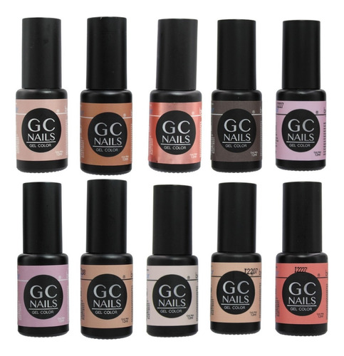 Kit Gel Belcolor Make Up. 1 Pasos Para Uñas. 10pzs. Gc Nails Color Make Up