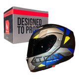 Casco Abatible Mt Atom Sv, Gris/azul Mate