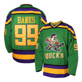 Camiseta De Hóquei Mighty Ducks #99 Da Adam Banks
