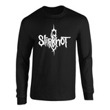 Camibuso Slipknot Negro Camiseta Manga Larga 