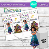 Caja Imprimible Grande Milk Box Editable Encanto Disney