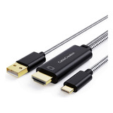 Cable Usb C A Hdmi Cablecreation Con Carga Usb 6 Pies, Cable