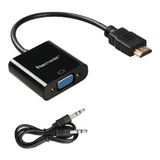 Adaptador Hub Convertidor Hdmi A Vga + Cable Audio Tecmaster