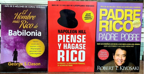 3x1 Padre Rico P Pobre + Piense Y Hagase + Hombre Babilonia 