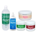 Repos Amaciante 1.1 Litro + Creme + Ureia + Esfoliante