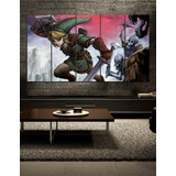 Cuadro Link Zelda Poliptico 120cm X 70cm Canvas Art