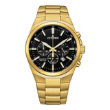 Pulsera Citizen An8173-51e Para Hombre Con Esfera Negra Y Cr