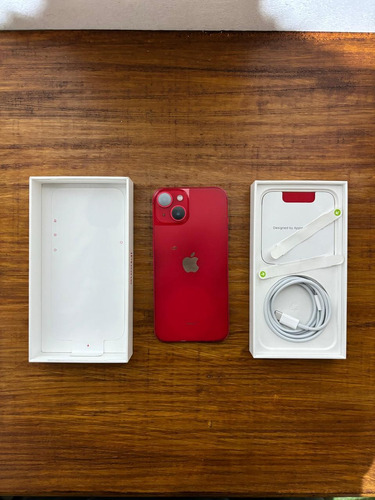 Apple iPhone 14 (128 Gb) Red C/caja Bateria Original 89%