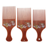 Lalafina 3 Paquetes De Peines Afro Para Hombres De Madera, P