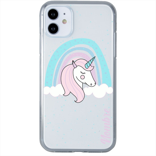Funda Para iPhone Unicornios Personalizada Con Tu Nombre