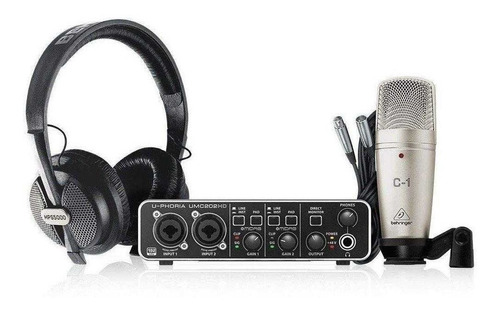 Kit Grabación Behringer U-phoria Pro Studio Umc202+c1+hps500