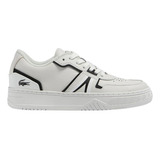 Zapatilla Hombre Lacoste Leather L001 745sma0126147 Wht/blk