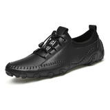 Hombres Casual Zapatos De Cuero De Verano Zapatillas Calidad