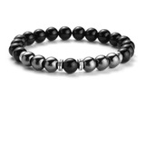 Pulsera Hombre Mujer  Piedras Naturales  Hematite Protección